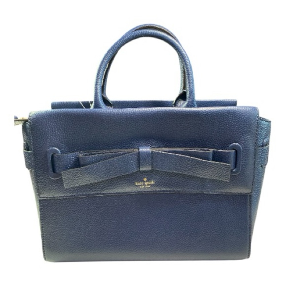 New Kate Spade Leather Satchel Bag Natala Avalon Place French Navy Green Tag NWT